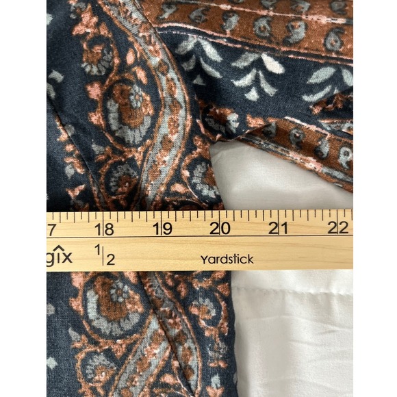 Pure‎ Jill Tunic Boho Chic Retro Dress Paisley Print 3/4 Sleeve Casual Pink S - Picture 6 of 9